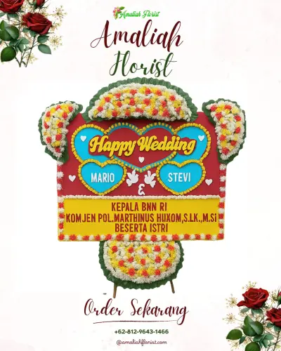 Karangan Papan Bunga Pernikahan di Jelambar